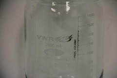Lot of 4 VWR 10754-822 89012-122 2000mL Media Storage Bottles with GL45 Caps