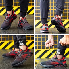 SUADEX Steel Toe Shoes for Men Women Indestructible Safety Work Tennis Shoes
