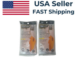 Firm Grip Unisex Indoor/Outdoor Stripping Gloves Orange M 2 Pack