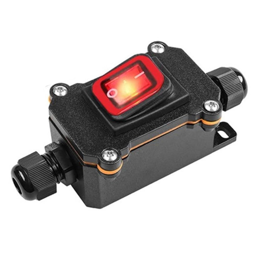 1PC Waterproof Inline Cord Switch,DPST AC 20A-125V,16A-250V On Off Toggle SHIP
