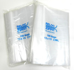 200 Bags 13 x 15″ Clear 2mil Large Reloc Zippit Reclosable Bags Top Lock Jumbo