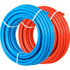 VEVOR 200ft 1/2 Oxygen Barrier PEX tubing 100ft RED and 100ft BLUE Pipe Pex-B