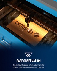 OMTech 60W 16×24 CO2 Laser Engraver with CW-5200 Water Chiller Cutting Machine