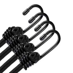 8mm HEAVY DUTY BLACK MARINE GRADE BUNGEE CORD Tarp Tie Down Strap 12-20-24-30-40