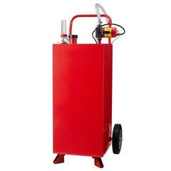 Uimoso 30-Gallon Fuel Caddy with Manual Pump for Gasoline and Diesel, Red