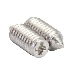 304 Stainless Steel Phillips Set Screws With Cone Point M2 M2.5 M3 M4