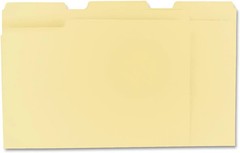 Share File Folders 100 Pack Letter Size Manila 1/3 Cut Tabs Office