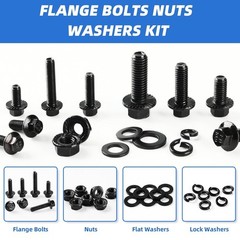 M6-M10 Metric Flange Bolt Assortment – 280 Pieces for Automotive & DIY Projects