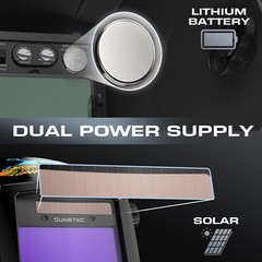 Large View True Color Solar Power Auto Darken Welding Helmet/Hood 4 Arc Sensors