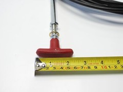 New 21ft Push Pull Cable w/ T-Handle 1/4-28 Threads Universal Fit