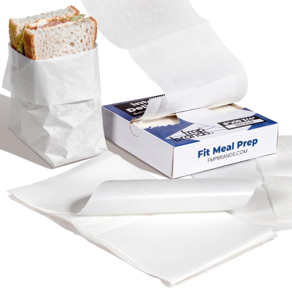 Fit Meal Prep 500 Pack 6 x 10.75 Inches Deli Wax Paper Sheets, 6 x 10.75”