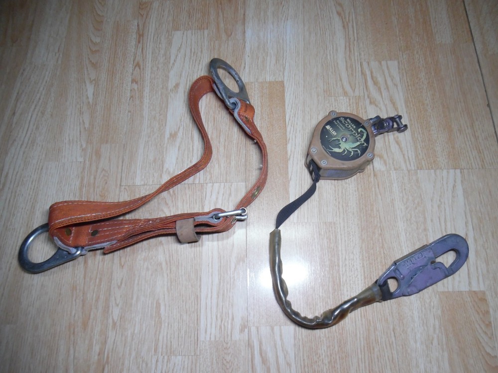 Klein 5480 Adjustable Lineman Safety Belt Size M W/MILLER SCORPION FALL Limiter