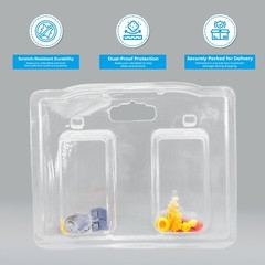 100 PC Plastic Blister Clamshell Display Case with Hang Holes – 2.5×1.25×1