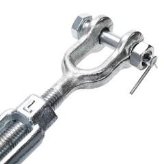 2 Pack 1/2 Inch M12 Turnbuckle Hook, Hot Dipped Galvanized Steel Jaw and Jaw Tur