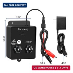 2-in-1 Electric Fence Energizer, Zuomeng 2-Mile 8 Acres Electric Fence Charger P