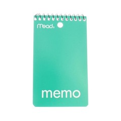 2 Pack Mead Wirebound Memo Book, 60 Sheets, 3in X 5in