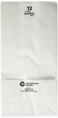 RJ Schinner Co Grocery Bag Duro White Virgin Paper #12 (500/CS)