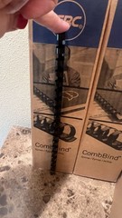 Set Of 4 Boxes Lot Of 3 GBC CombBind Binding Spines, 3/8″ 10mm, Black, 100 Pack
