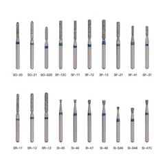 5kits Dental Diamond Burs For High Speed Handpiece Medium Friction Grip 1.6mm