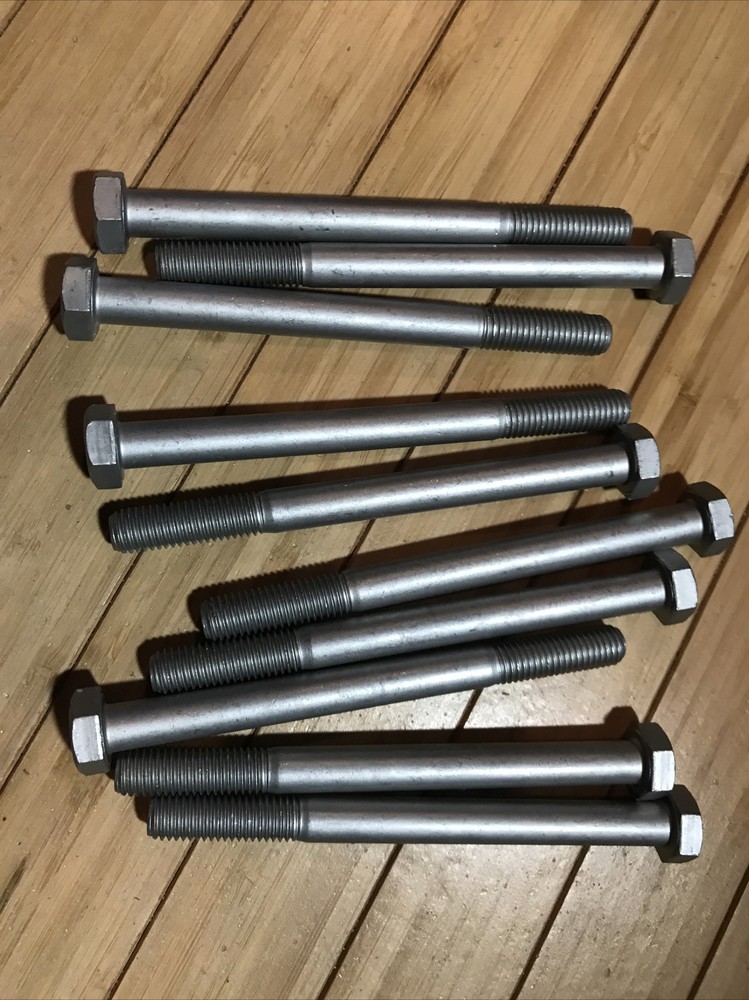 (10) Hex Cap Screw Bolts 8.8 Zinc Plated Metric, M12 x 1.75 x 140mm Length HCS