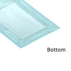 5x7in Matte Blue Front Clear Back Foil Mylar Flat Zip Lock Pouch Bag w/Machine