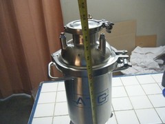 ATG Pharma 316L Stainless Pressure Vessel Tank 1 gal for capsule filling etc