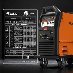 JASIC Welder MIG250 Heavy Duty MIG Welding Machine On Cart 115/230V Dual Voltage