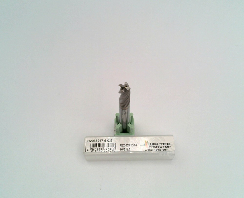 New Walter Prototyp 6mm (0.2362″) R0.5 Corner Radius Carbide End Mill RZ08275314