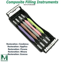 Dental Composite Instrument Set of 5 with Cassettes Restorative Modeling Tools
