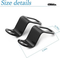 Motorcycle Rear Turn Signal Relocation Brackets, 2PCS Uni Style: Black/L Shape
