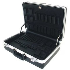 Platt 600T-Cb Tool Case, Plastic, Black, 18 In W X 13 In D X 6 In H