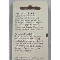Parker Jotter Ball Pen Black Medium Ink Refillable Lifetime Guaranteed New NOS