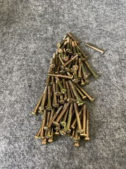 Lot Of 85 1/4-20 x 2″ Hex Head Screw Zinc Yellow-Chromate Plated Grade 8 Steel
