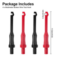 4Pcs Test Lead Kit Power Probe Wire 4mm Piercing Clip Tool Automotive Multimeter