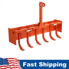 55″ Box Blade for Tractor, Box Scraper for Tractor CAT-0 & CAT-1 3 Point Hitch