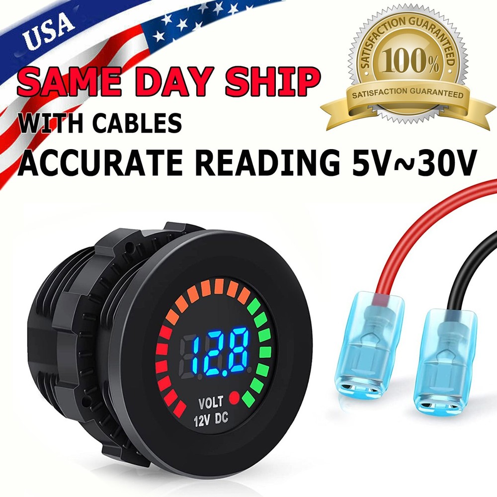 Waterproof CAR Battery Meter DC 12V Voltmeter LED Digital Display Voltage Gauge