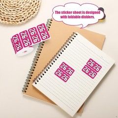 500Pcs 2026 Year Stickers, 3/4X1-1/2Inch File Folder Labels 26 Year