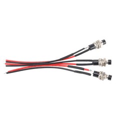 3Pcs Mini SPST Push Button Switch Momentary 12V 5A w Pre-soldered Wire 7mm
