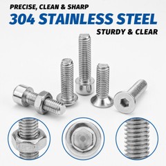 880pcs Metric Screws Assortment kit, Hex Socket Head Cap, Bolts Nuts Washers