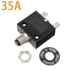 3x Universal 5-50 Amp Push Button Thermal Circuit Breaker 12-50V DC 125-250V USA