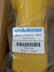 PRO-SOURCE Manually Operated Valve: Foot Pedal with Guard 4750250511PRO