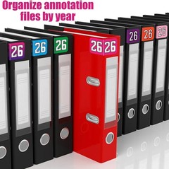500Pcs 2026 Year Stickers, 3/4X1-1/2Inch File Folder Labels 26 Year