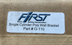 New First Safety Corp G-110 Single Cylinder Poly Wall Bracket G110