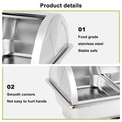 Electric Roll Top Chef Chafing Dish Buffet Set 2 Pans Buffet Servers and Warm…