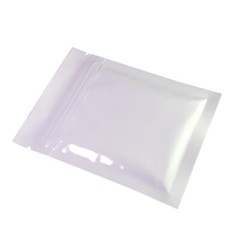 Bulk Clearance Case 6500 Flat Style Glossy White Foil Zip Bags 7.5x10cm 3x4in