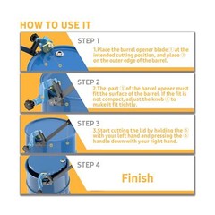 Drum Deheader with Plastic Hand Grip, for Steel Drums, No-Sparking Alloy Copp…