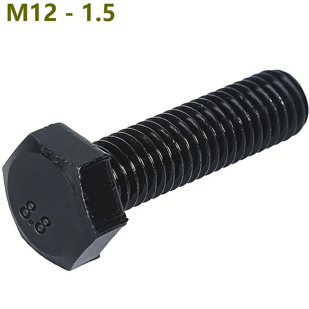 M12 – 1.5 Fine Thread Grade 8.8 Alloy Steel Hex Head Bolts Hex Cap Screws DIN933