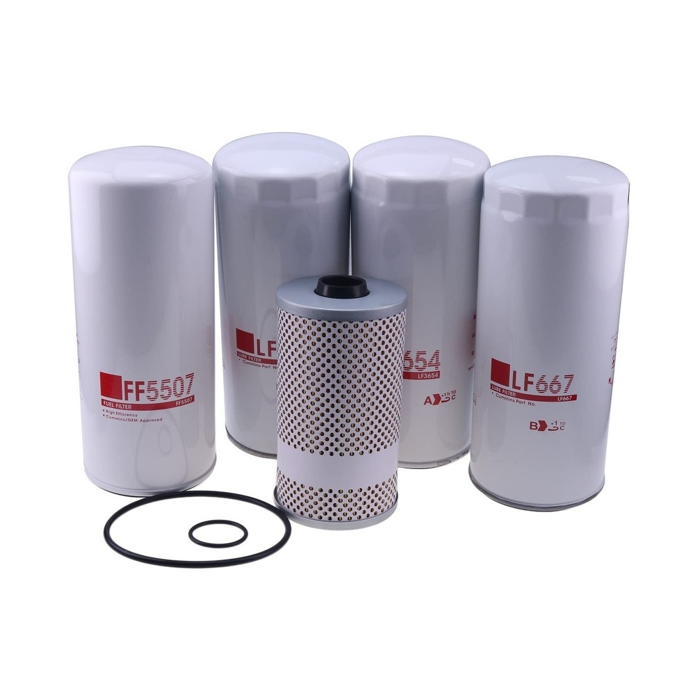 Oil Change Kit, Fit For Volvo D13, FF5507 LF3654 FLF667, Complete Set