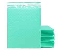 4×8, 6×10, 8×12, 10×15, 14×20 Cyan Aqua Mint Colored Poly Bubble Mailers!