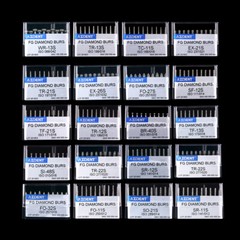 10pcs/kit AZDENT Dental FG Diamond Burs for High Speed Handpiece Friction Grip